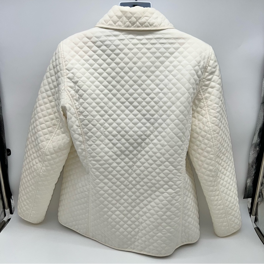 White Stag Quilted Cream Equestrian Styled Puffer Jacket- Size L (12/14) - Picture 4 of 9